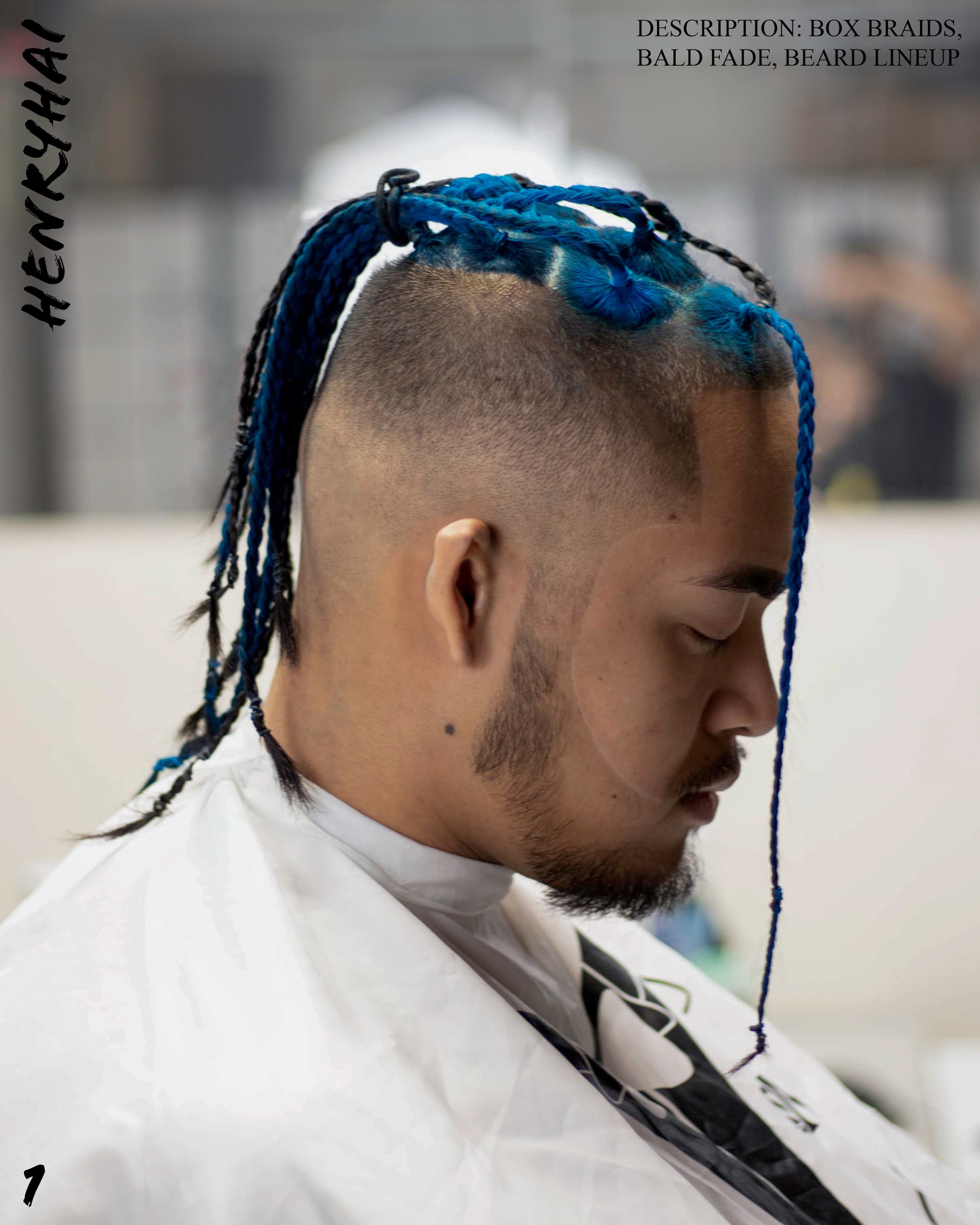 Skin fade with a sharp hairline