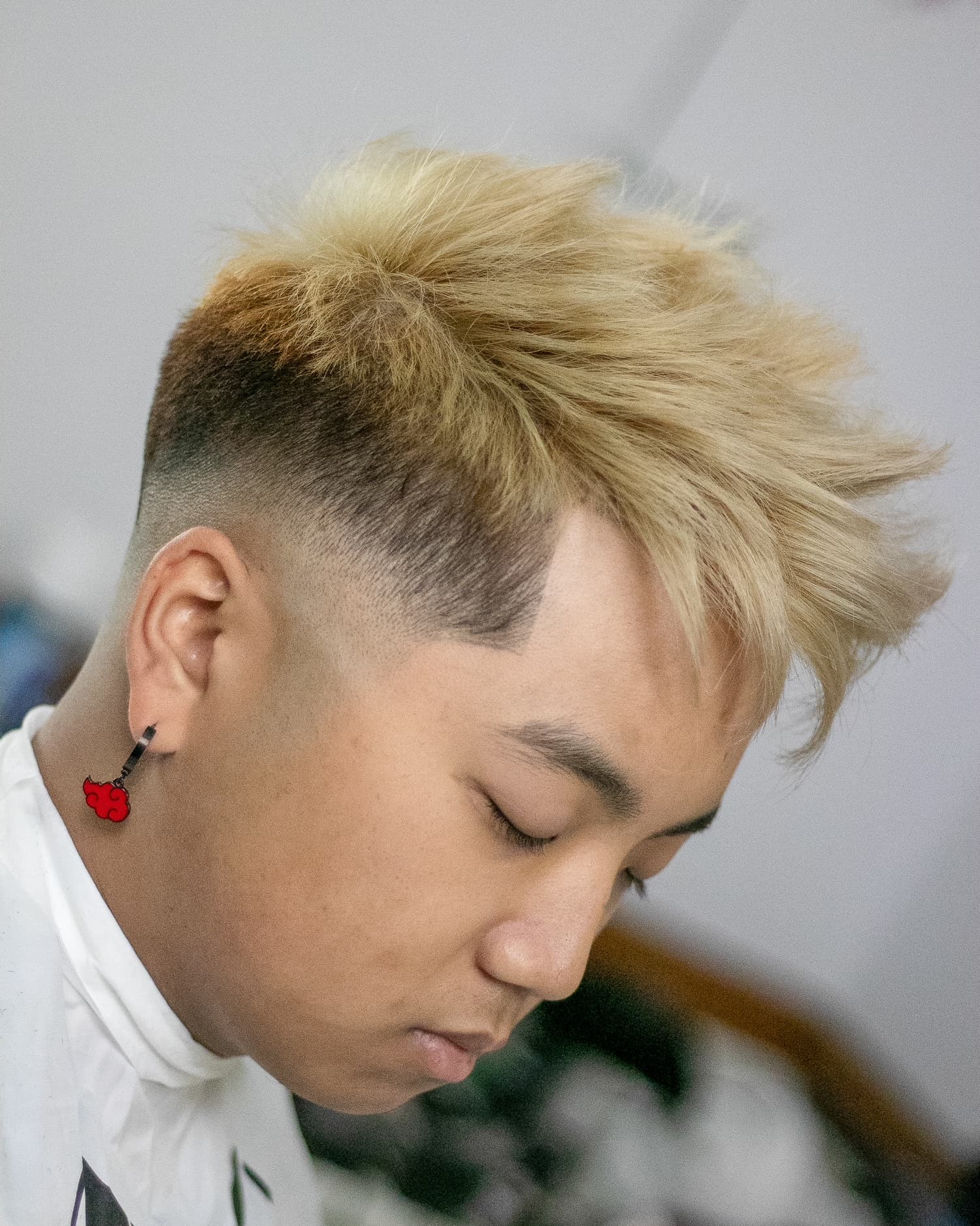 Tapered cut, front view