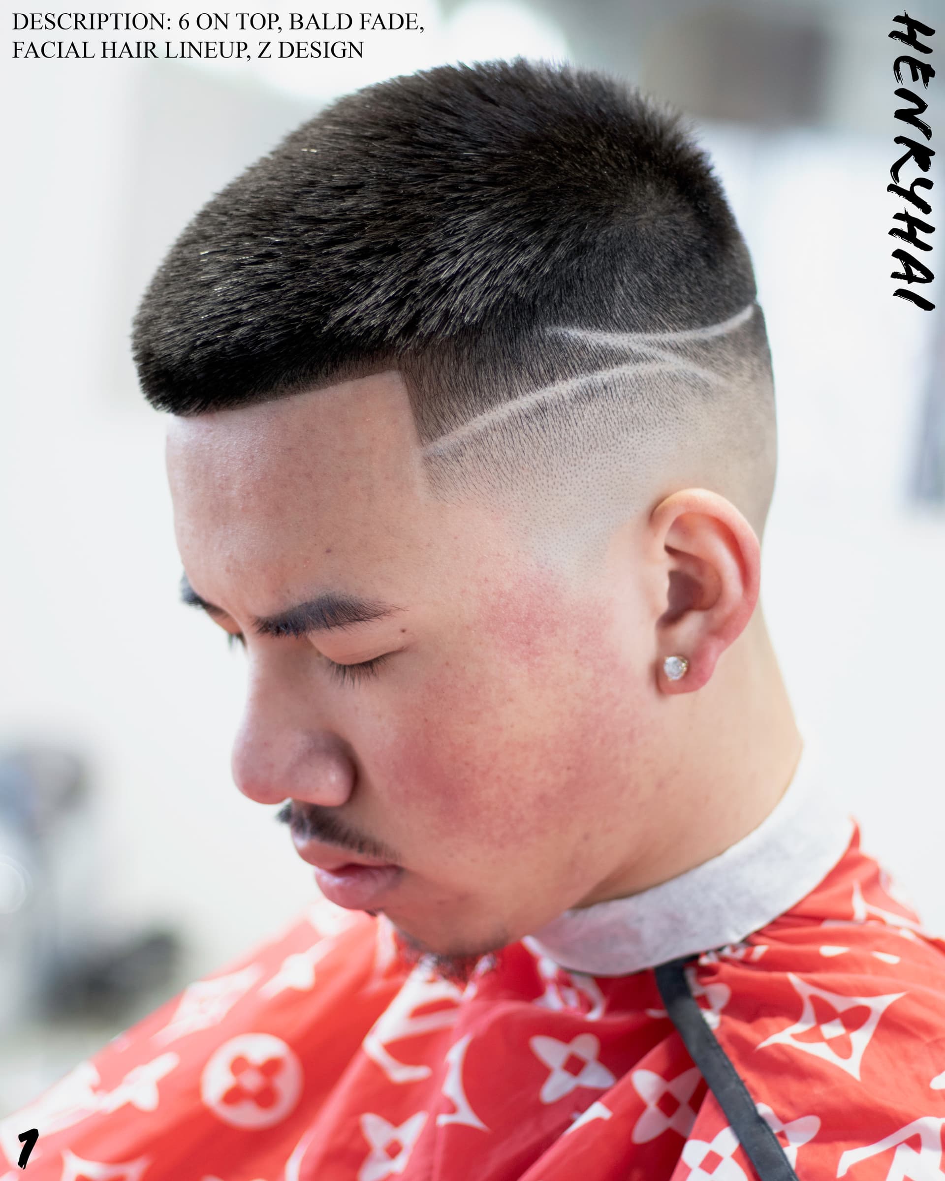 Classic scissor cut, front view