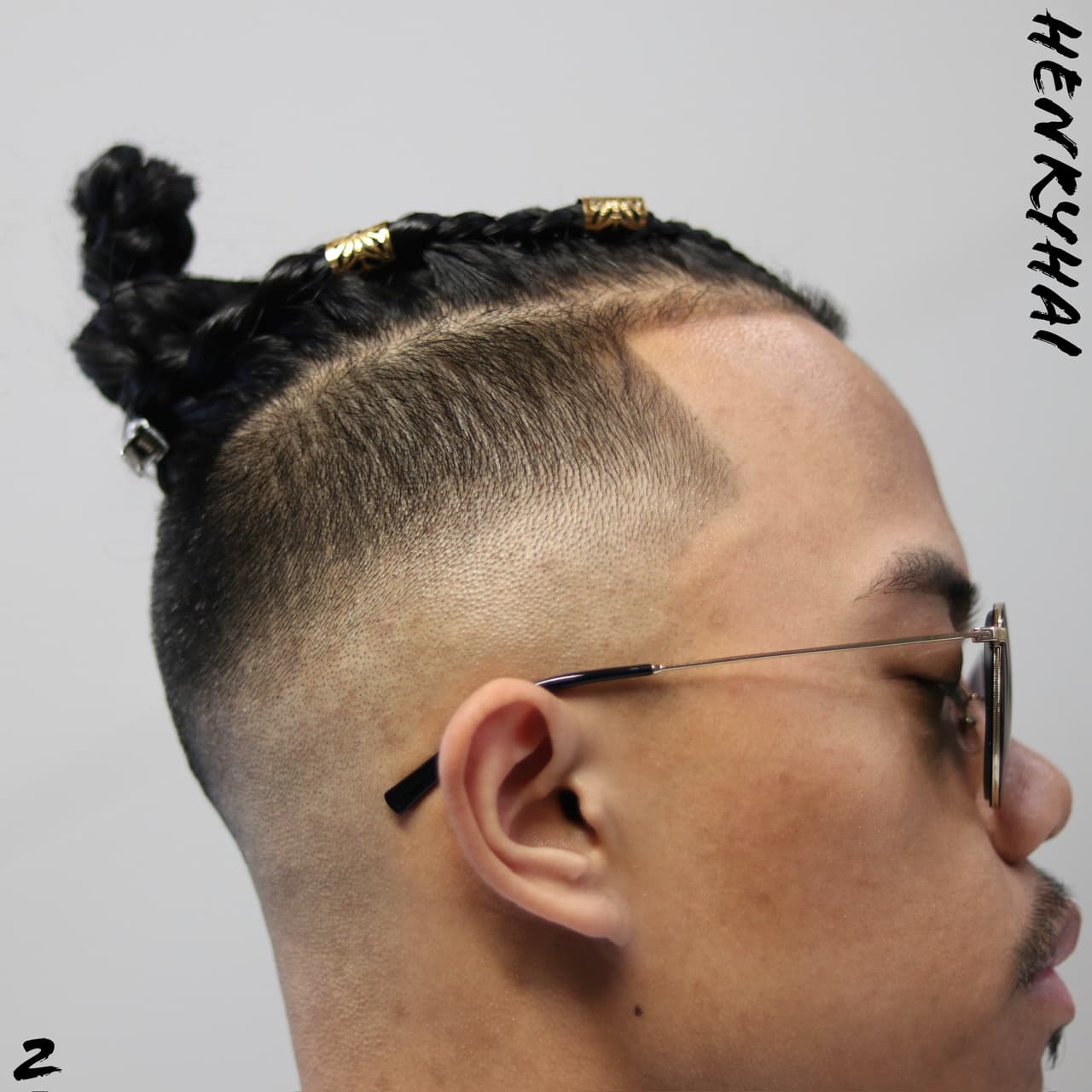 Burst fade, side profile